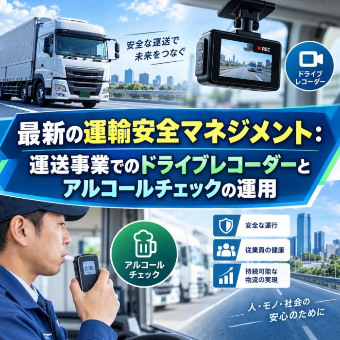最新の運輸安全マネジメント：運送事業でのドライブレコーダーとアルコールチェックの運用