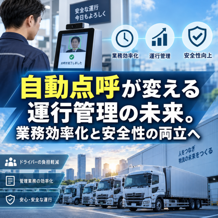 自動点呼が変える運行管理の未来。業務効率化と安全性の両立へ