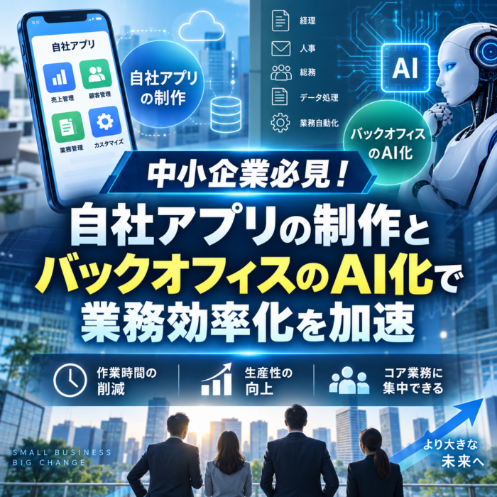 中小企業必見！自社アプリの制作とバックオフィスのAI化で業務効率化を加速